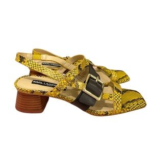 Karl Lagerfeld Italian snake skin sandals size 7